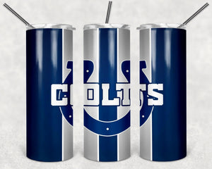 Indianapolis Colts NFL Tumbler PNG, 20oz Skinny Tumbler Design, Sublimation Designs PNG File - TheDigitalSVG