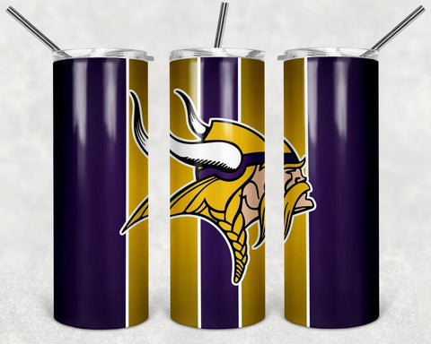 Minnesota Vikings Tumbler PNG, 20oz Skinny Tumbler Design, Sublimation Designs PNG File - TheDigitalSVG