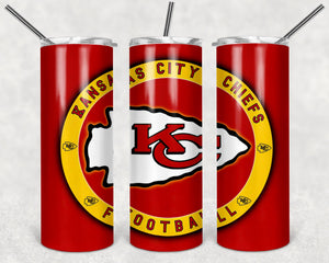 Kansas City Chiefs NFL PNG, 20oz Skinny Tumbler Design, Sublimation Designs PNG File - TheDigitalSVG