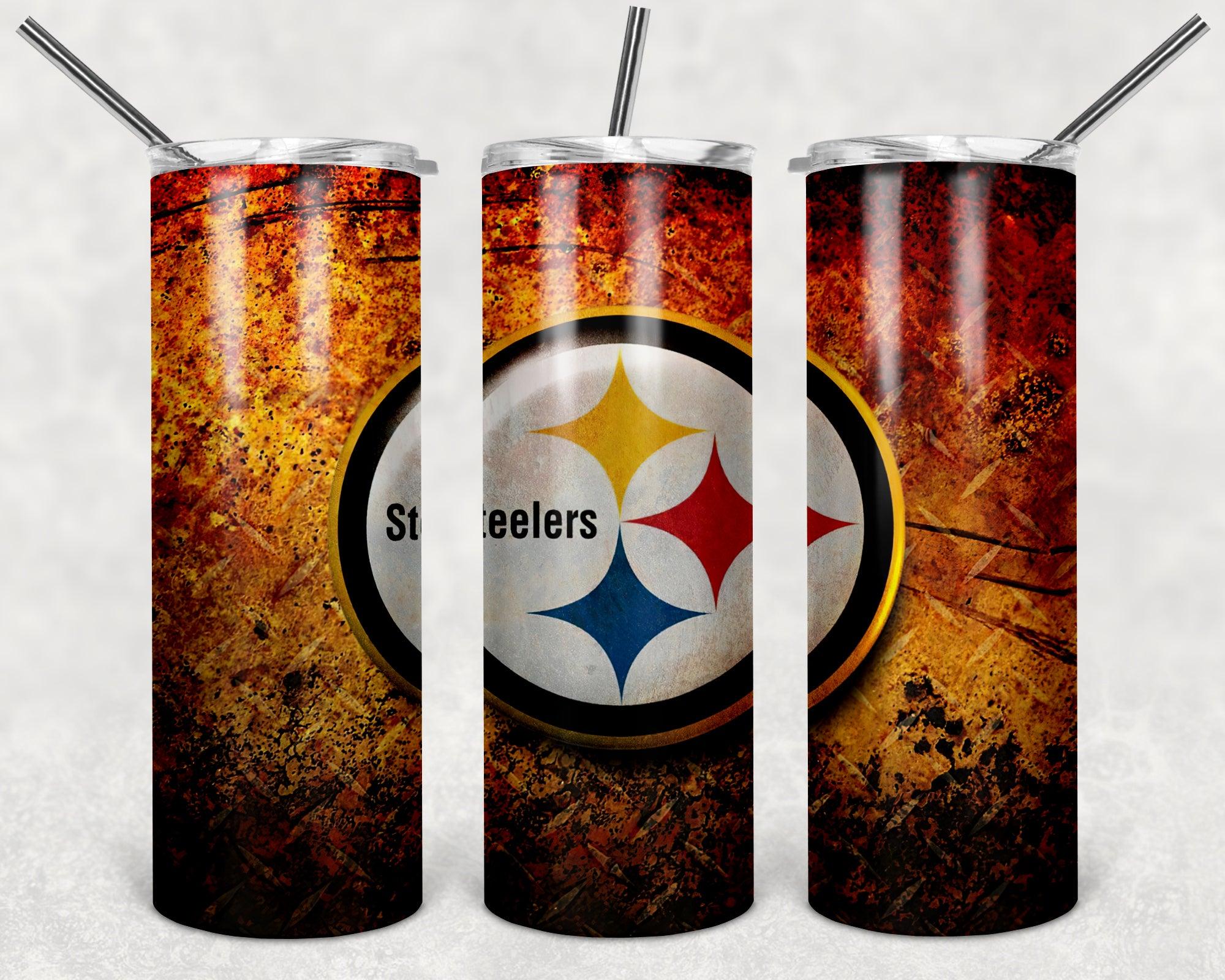 Pittsburgh Steelers PNG, 20oz Skinny Tumbler Design, Sublimation Designs PNG File - TheDigitalSVG