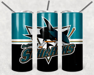 San Jose Sharks Tumbler PNG, 20oz Skinny Tumbler Design, Sublimation Designs PNG File - TheDigitalSVG