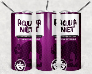Aqua Net Purple PNG, 20oz Skinny Tumbler Design, Sublimation Designs PNG File - TheDigitalSVG