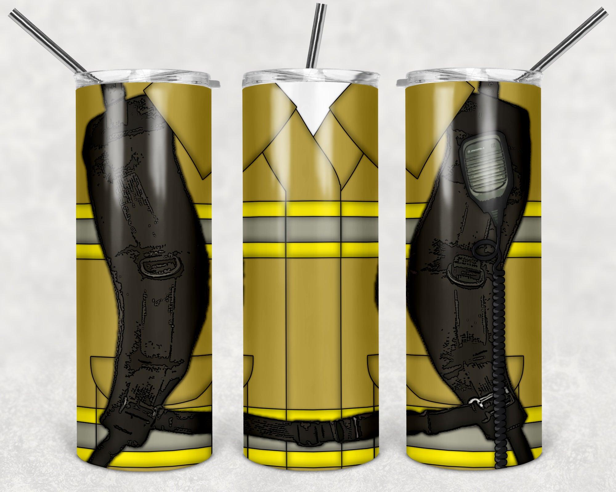 Fireman Uniform PNG, 20oz Skinny Tumbler Design, Sublimation Designs PNG File - TheDigitalSVG