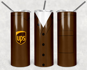 UPS Uniform PNG, 20oz Skinny Tumbler Design, Sublimation Designs PNG File - TheDigitalSVG