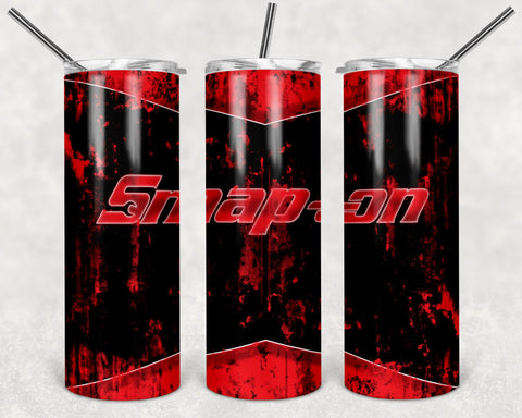 Snap On Distressed Logo PNG, 20oz Skinny Tumbler Design, Sublimation Designs PNG File - TheDigitalSVG