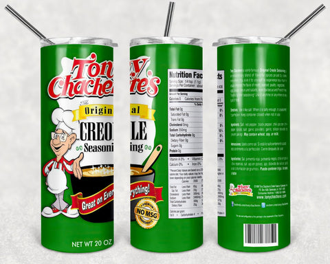 Tony Chachere's Creole PNG, 20oz Skinny Tumbler Design, Sublimation Designs PNG File - TheDigitalSVG
