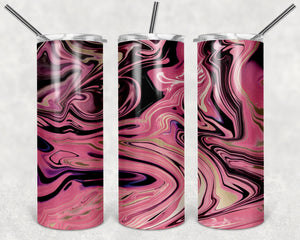 Pink Abalone Tumbler Wrap PNG, Pink Marble 20oz Skinny Tumbler Designs, Sublimation Designs PNG - TheDigitalSVG