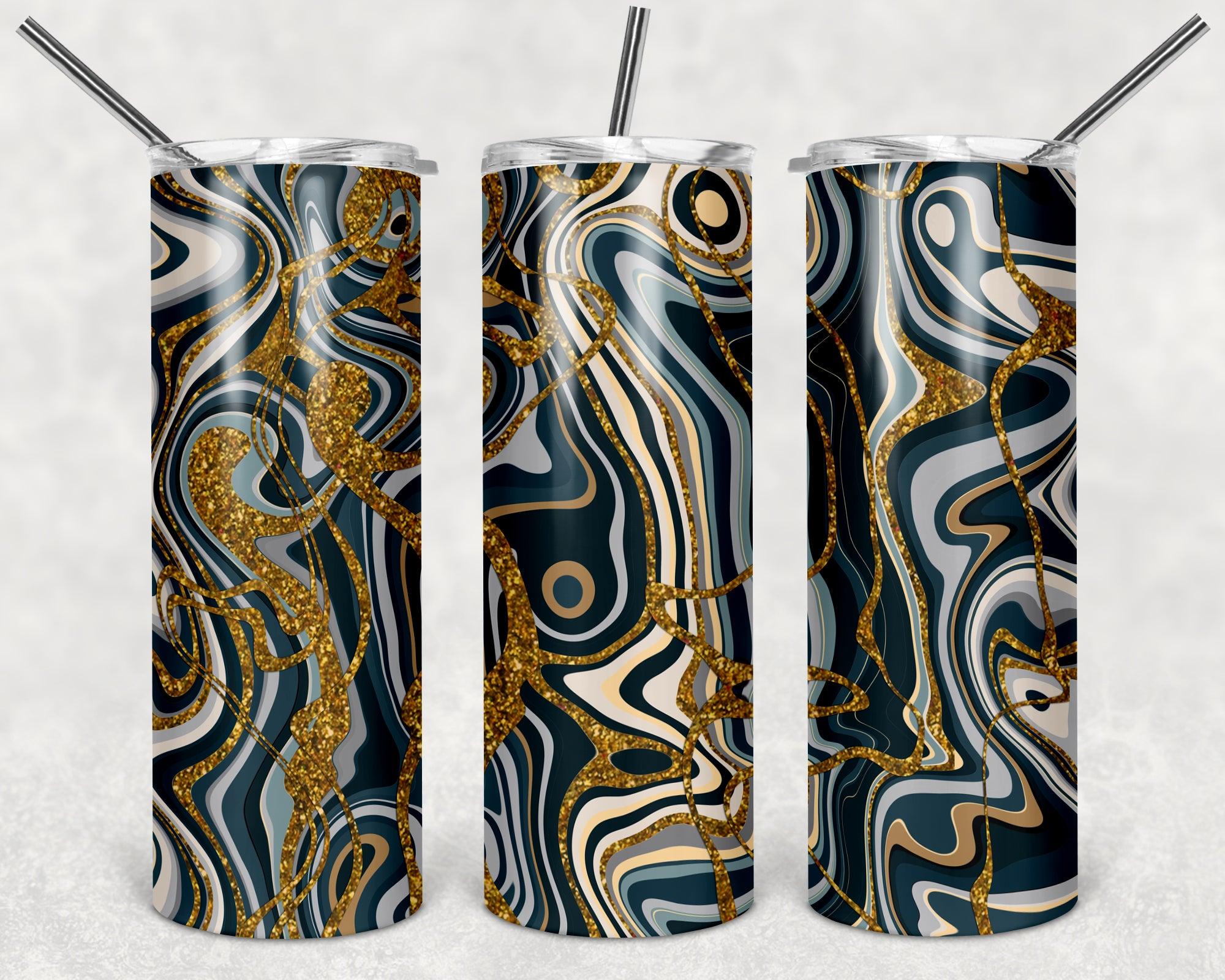 Megamedung Batik Gold Tumbler Wrap PNG, Twinkle 20oz Skinny Tumbler Designs, Sublimation Designs PNG - TheDigitalSVG
