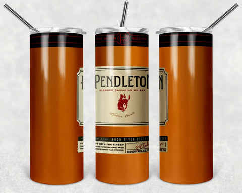 Pendleton Whisky Bottle Drink Brand PNG, 20oz Skinny Tumbler Design, Sublimation Designs PNG File - TheDigitalSVG