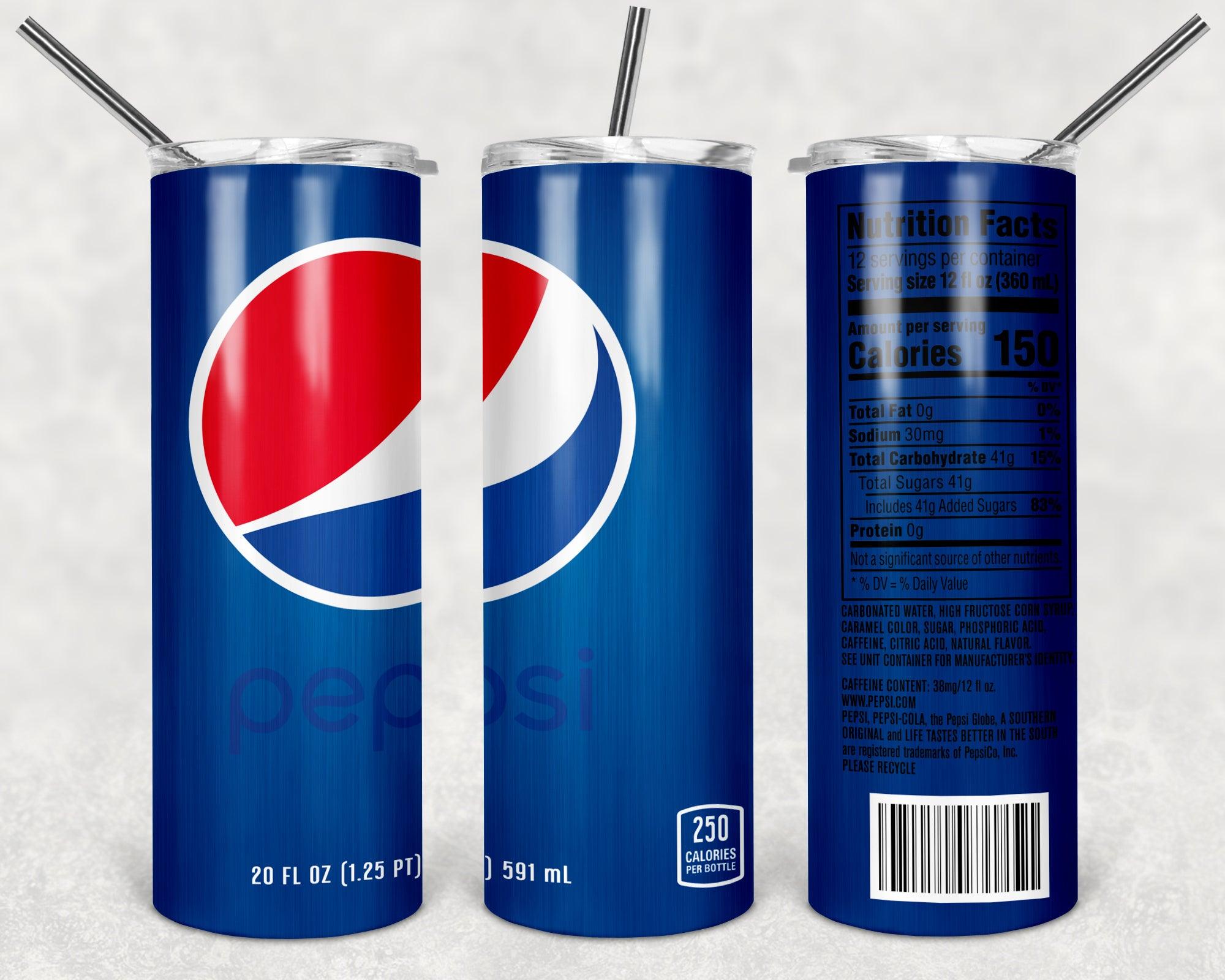 Pepsi Drink Brand PNG, 20oz Skinny Tumbler Design, Sublimation Designs PNG File - TheDigitalSVG