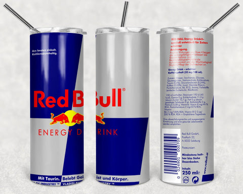 Red Bul Drink Brand PNG, 20oz Skinny Tumbler Design, Sublimation Designs PNG File - TheDigitalSVG