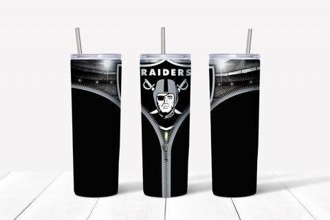 Raiders Zipper PNG, 20oz Skinny Tumbler Design, Sublimation Designs PNG File - TheDigitalSVG