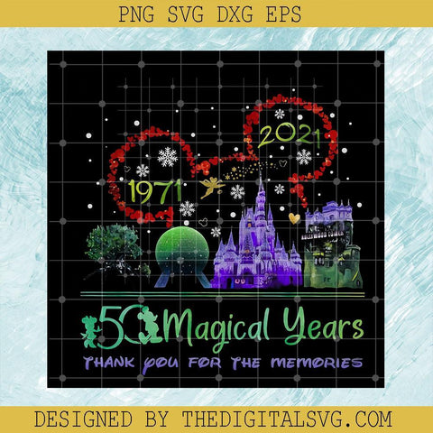 50 Magical Years Thank You For The Memories PNG, Disney Land PNG, Disney PNG - TheDigitalSVG