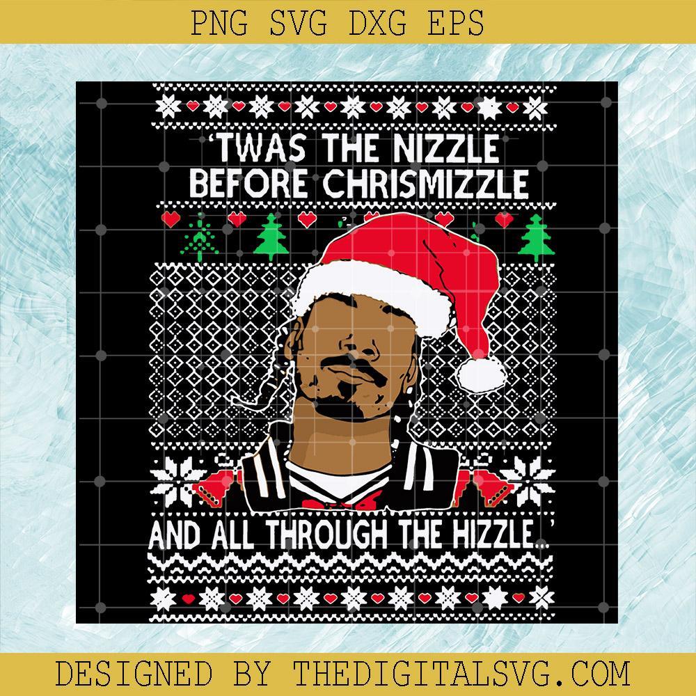 Twas The Nizzle Before Chrismizzle And All Through The Hizzle Svg, Snoop Dogg Santa Svg, Rapper Svg, Christmas Svg - TheDigitalSVG