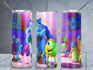 Monster Inc Tumbler Wrap PNG, Disney Movie 20oz Skinny Tumbler Design, Sublimation Designs PNG File - TheDigitalSVG