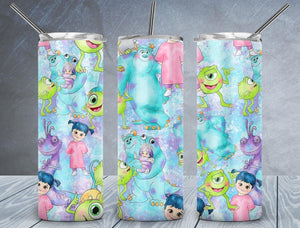 Monster Inc Tumbler Wrap PNG, Mike And Sulley 20oz Skinny Tumbler Design, Sublimation Designs PNG File - TheDigitalSVG