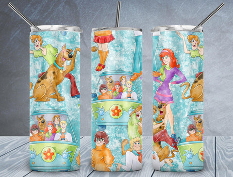 Scooby Doo Tumbler Wrap PNG, Scooby Doo Squad 20oz Skinny Tumbler Design, Sublimation Designs PNG File - TheDigitalSVG