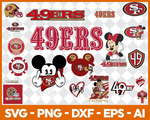 San Francisco 49ers Bundle Svg, San Francisco 49ers Svg, San Francisco 49ers Logo Svg, NFC Teams Svg, NFL Svg, Bundle Svg