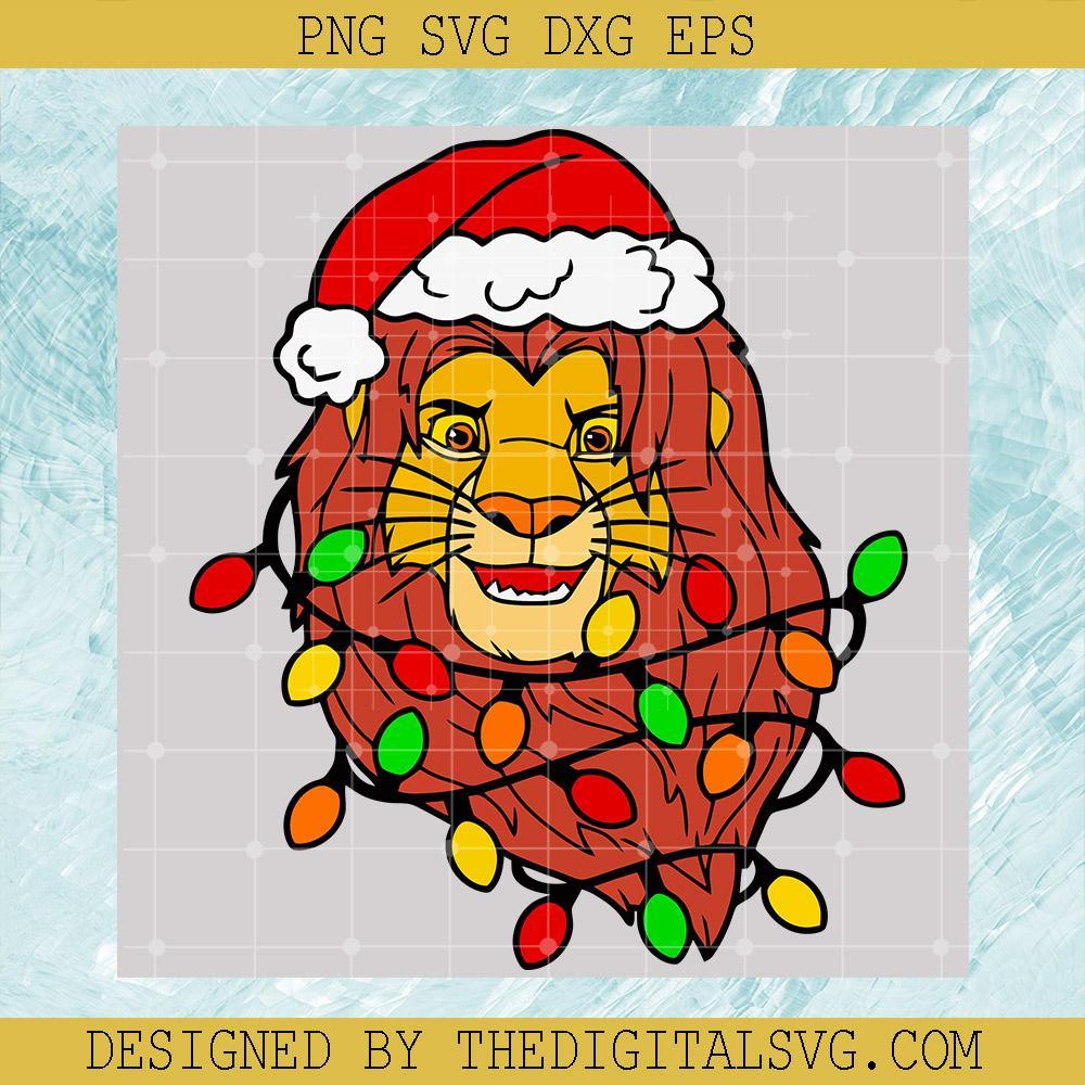 Santa Claus Hat Lion Svg, Lion Svg, The Lion King Svg, Santa Claus Svg, Christmas Svg - TheDigitalSVG