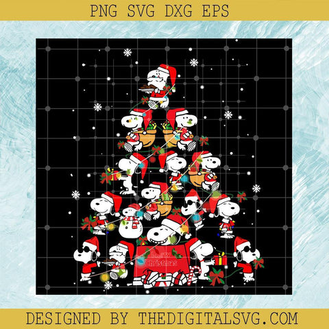 Snoopy Christmas Tree Svg, Snoopy Christmas Svg, Christmas Svg, Snoopy Svg - TheDigitalSVG