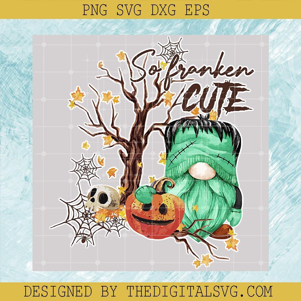 So Franken Cute Svg, Franken with Pumpkin Svg, Halloween Svg - TheDigitalSVG