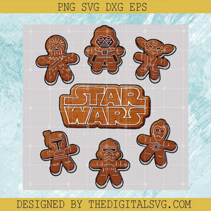 Star Wars Gingerbread Cookies Logo Svg, Gingerbread Star Wars Character Svg, Star Wars Christmas Svg - TheDigitalSVG