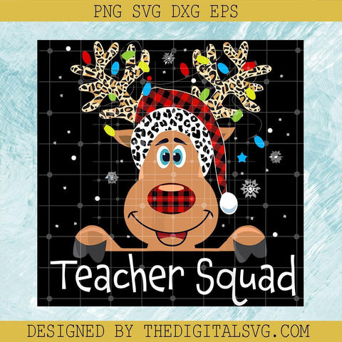 Christmas Svg, Teacher Squad Svg, Teacher Squad Reindeer Funny Svg - TheDigitalSVG