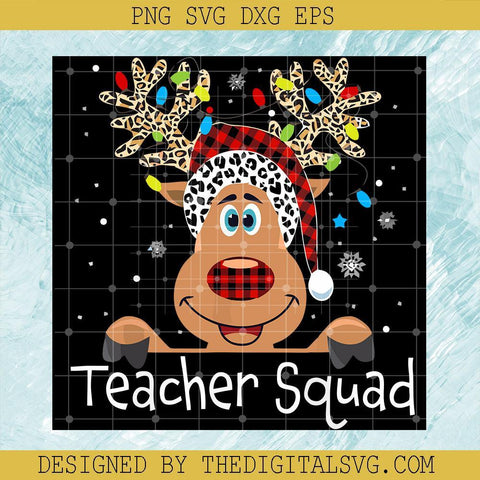 Teacher Squad Svg, Teacher Christmas Svg, Reindeer Svg, Christmas Svg - TheDigitalSVG
