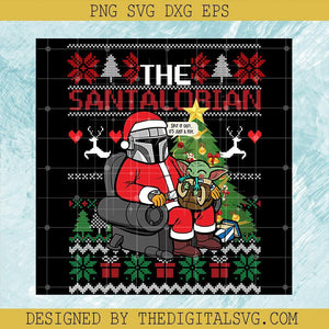 The Santalorian Christmas Star Wars PNG, Mandalorian Santa Claus PNG, Baby Yoda PNG, Christmas PNG, Star Wars PNG - TheDigitalSVG