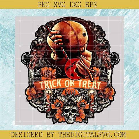 Trick Or Treat Treat Svg, Trick Svg, Treat Svg, Skull Svg, Halloween Svg - TheDigitalSVG