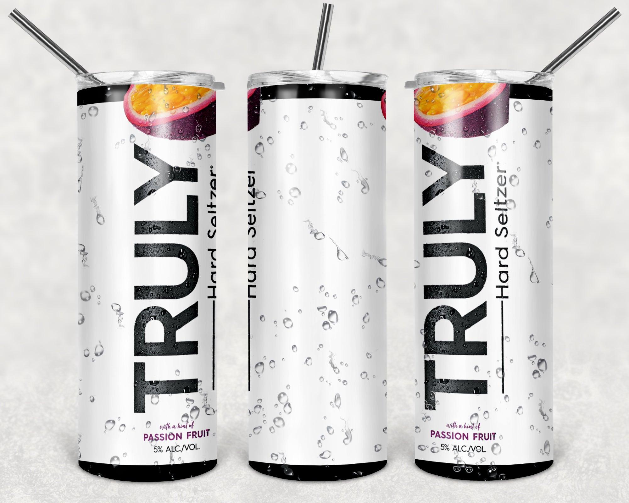 Truly Passion Fruit Drink Brand PNG, 20oz Skinny Tumbler Design, Sublimation Designs PNG File - TheDigitalSVG