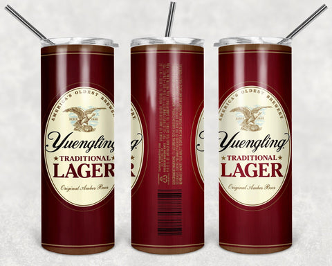 Traditional Beer Drink Brand PNG, 20oz Skinny Tumbler Design, Sublimation Designs PNG File - TheDigitalSVG