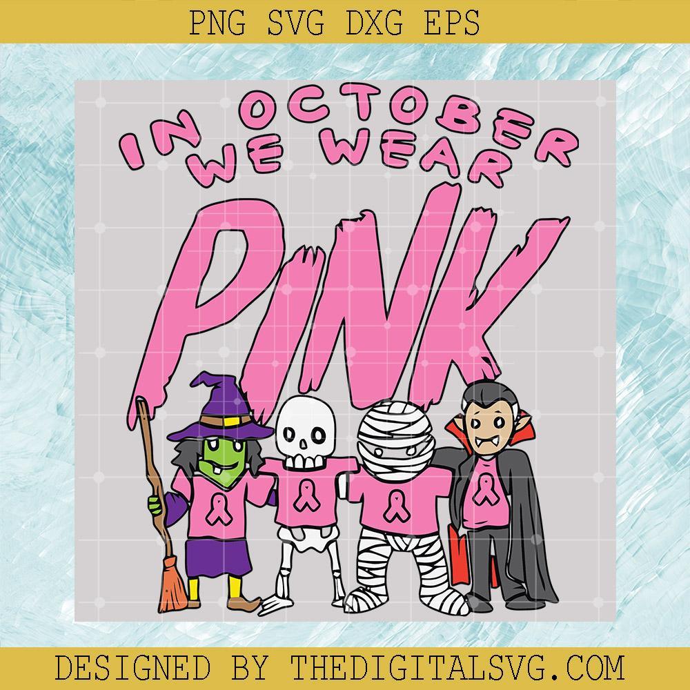 Zoombi Wears Pink Cancer Svg,In October We Wear Pink Svg, Cancer Svg - TheDigitalSVG