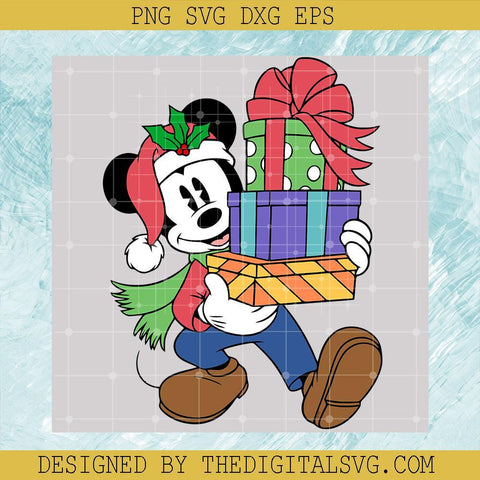 Classic Mickey Christmas Svg, Gift Box Mickey Svg, Chistmas Svg, Disney Svg - TheDigitalSVG