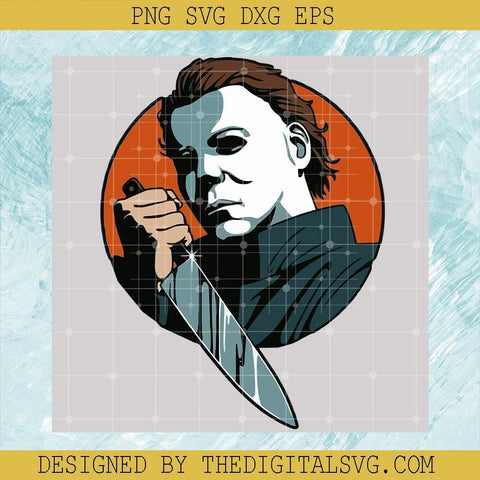 Micheal Myers Killer Svg, Michael Myers With Knife Svg, Horror Character Svg, Halloween Svg - TheDigitalSVG