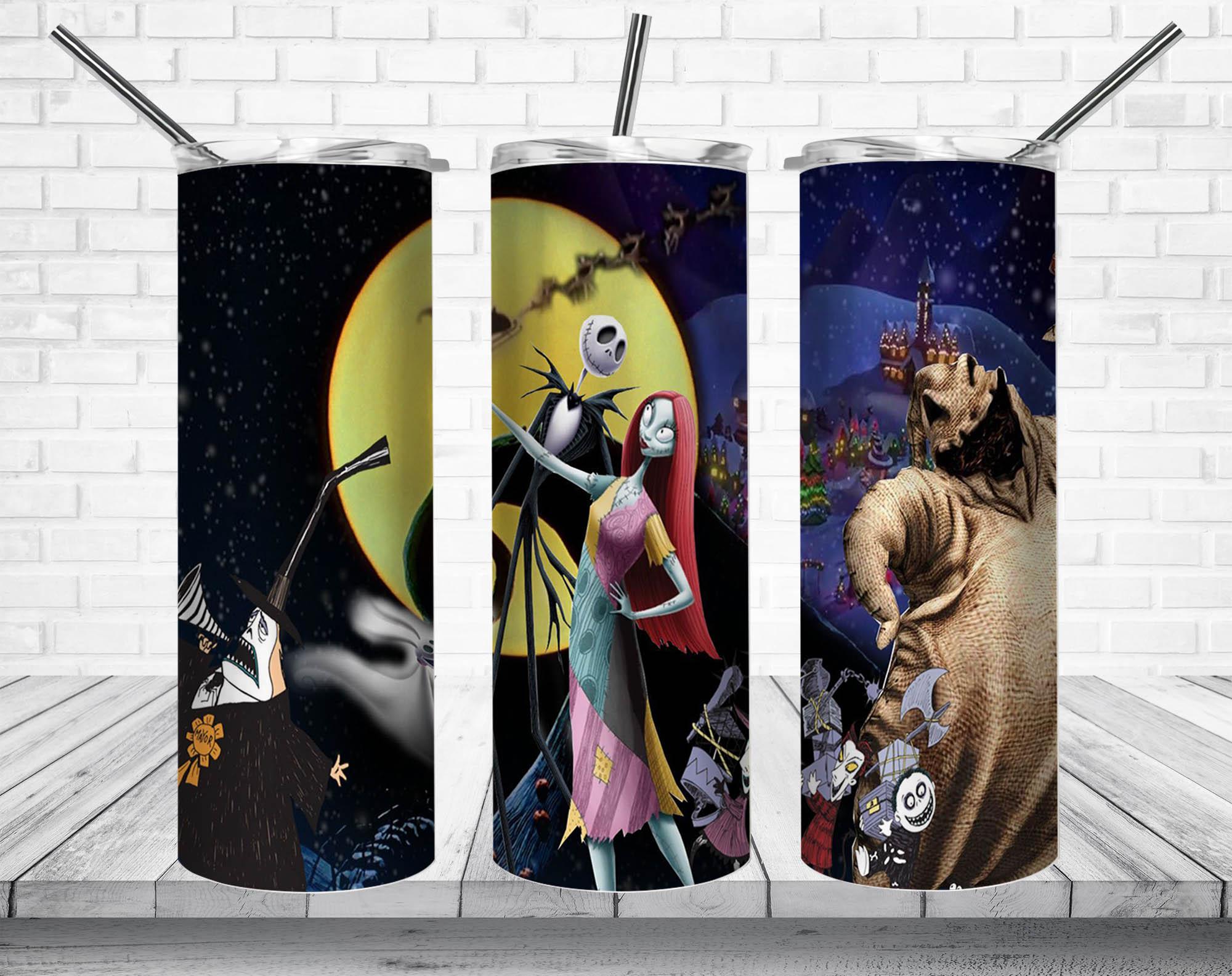 Jack Sally And Oogie Boogie PNG, Couple Disney Movie 20oz Skinny Tumbler Designs PNG, Sublimation Designs PNG - TheDigitalSVG