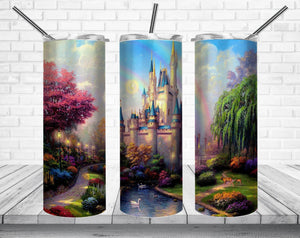 Peaceful Disney Castle PNG, Fairy Tale 20oz Skinny Tumbler Designs PNG, Sublimation Designs PNG - TheDigitalSVG