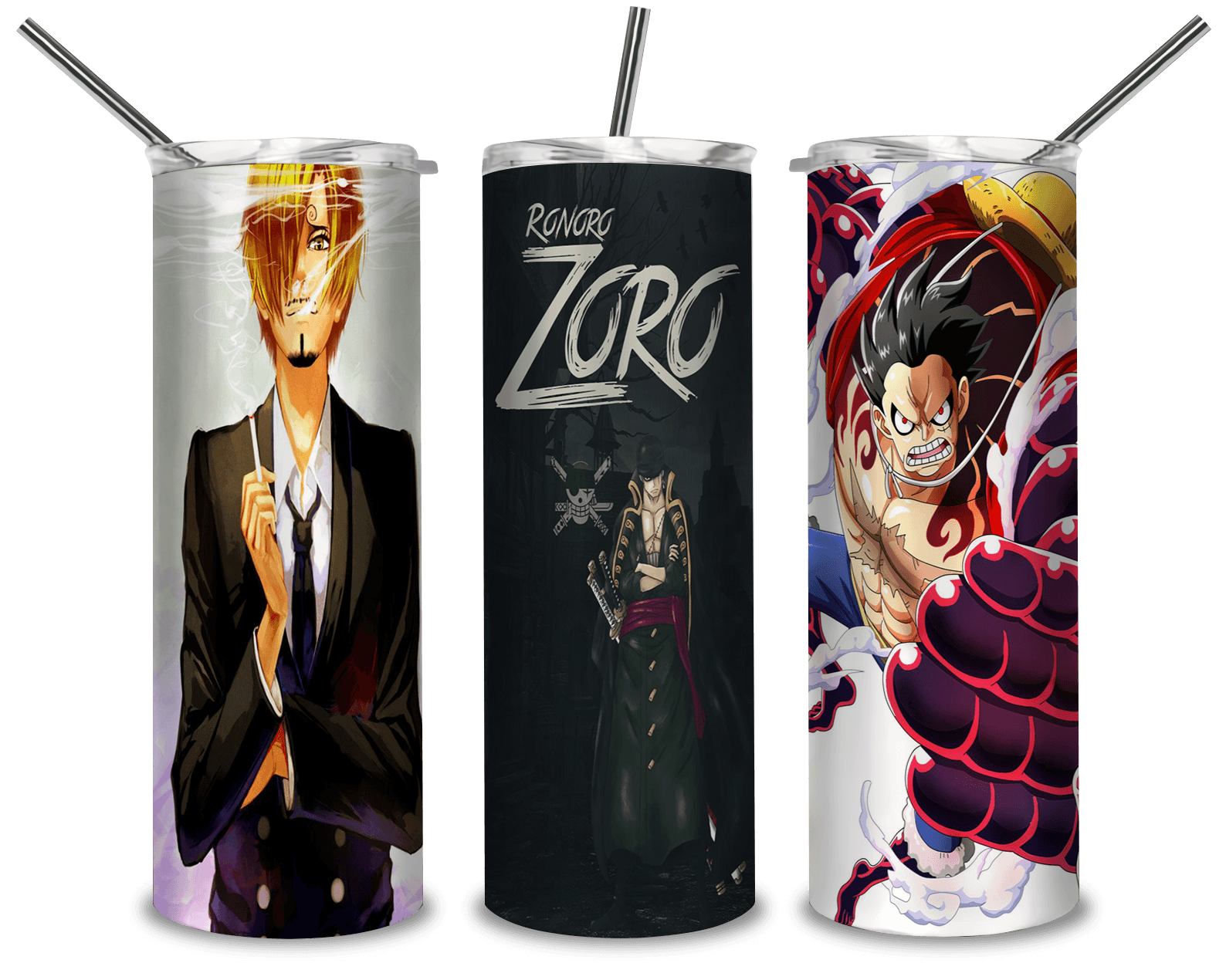Roronoa Zoro In Black Suit PNG, One Piece World Seeker 20oz Skinny Tumbler Designs PNG, Sublimation Designs PNG - TheDigitalSVG