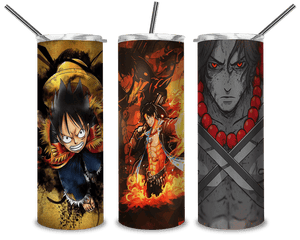 Sabo In Fire And Sapo Chipi PNG, One Piece Characters 20oz Skinny Tumbler Designs PNG, Sublimation Designs PNG - TheDigitalSVG