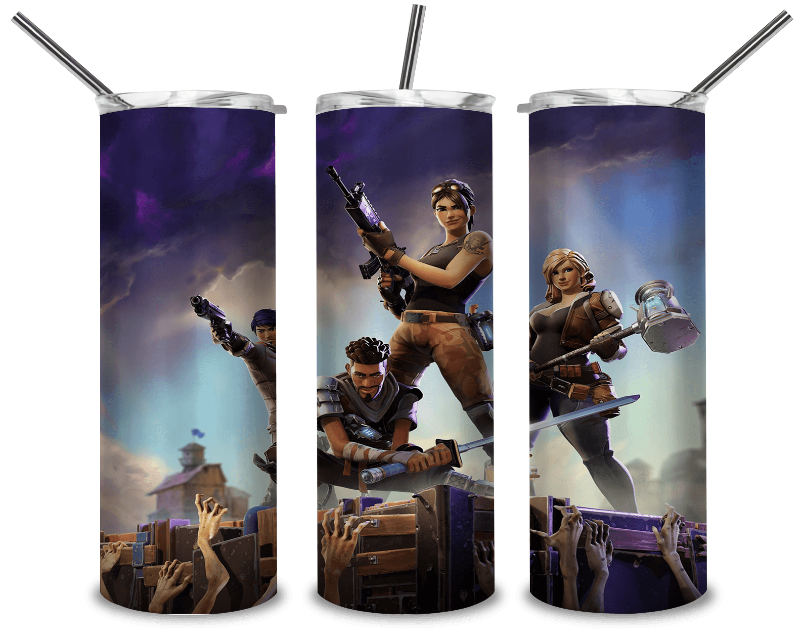 Fortnite Army Game PNG, Fictional Characters 20oz Skinny Tumbler Designs PNG, Sublimation Designs PNG - TheDigitalSVG