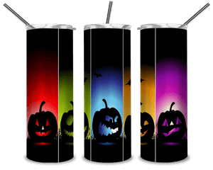 Colorful Scary Pumpkin PNG, The Nightmare 20oz Skinny Tumbler Designs PNG, Sublimation Designs PNG - TheDigitalSVG