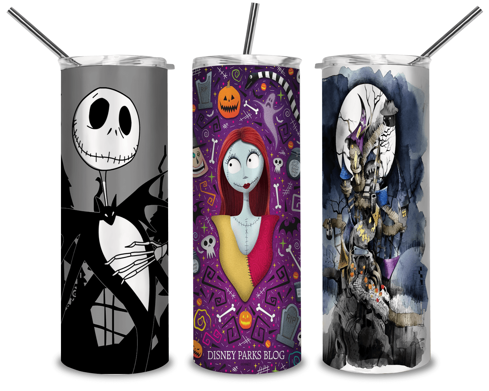 Couple Jack Sally 3 PNG, The Nightmare Before Christmas 20oz Skinny Tumbler Designs PNG, Sublimation Designs PNG - TheDigitalSVG