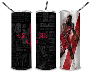 Houston Rockets PNG, Basketball Team 20oz Skinny Tumbler Designs PNG, Sublimation Designs PNG - TheDigitalSVG