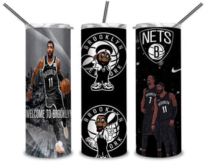 Brooklyn Nets PNG, Baseball Team 20oz Skinny Tumbler Designs PNG, Sublimation Designs PNG - TheDigitalSVG