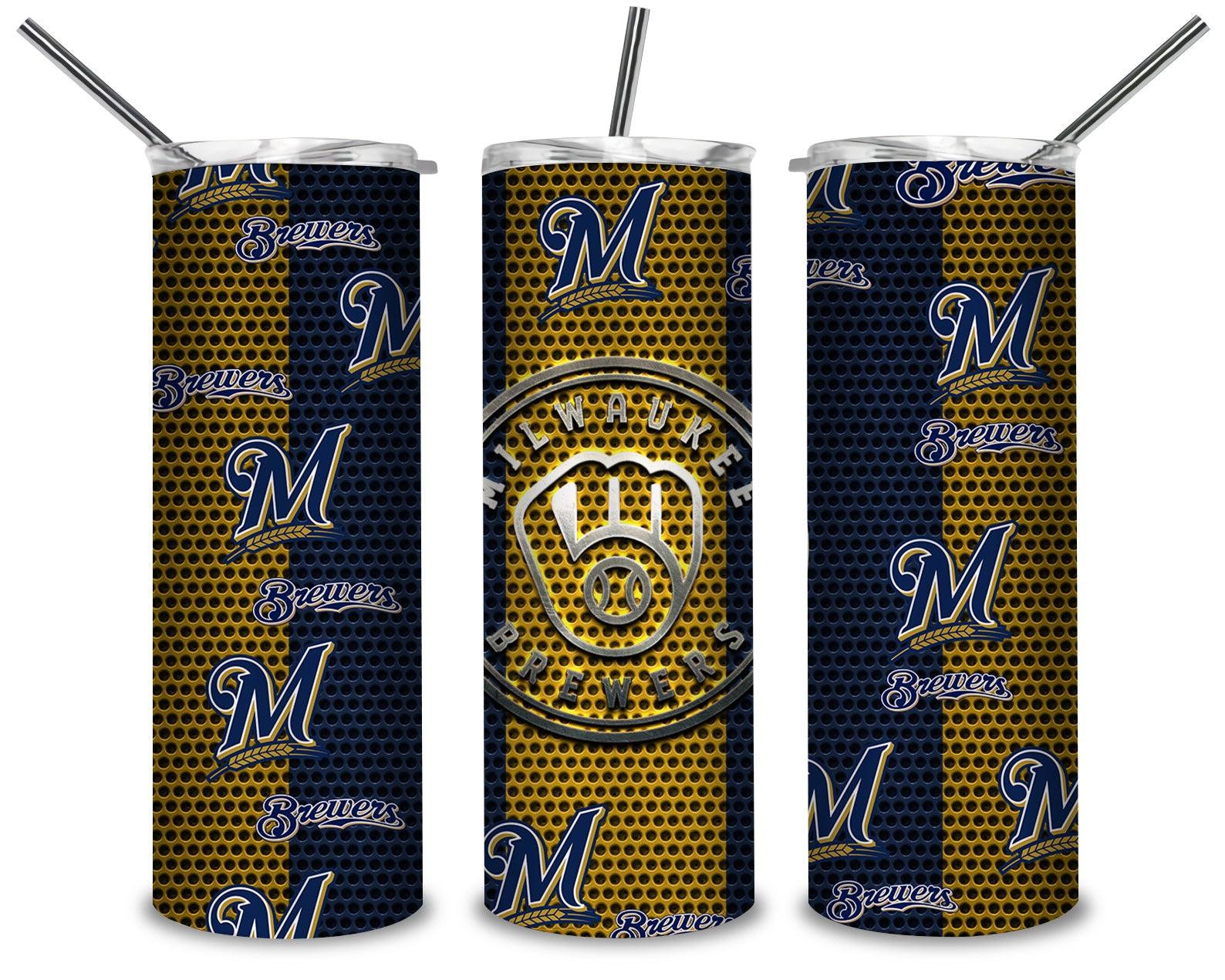 Milwaukee Brewers PNG, Brewers Logos 20oz Skinny Tumbler Designs PNG, Sublimation Designs PNG - TheDigitalSVG