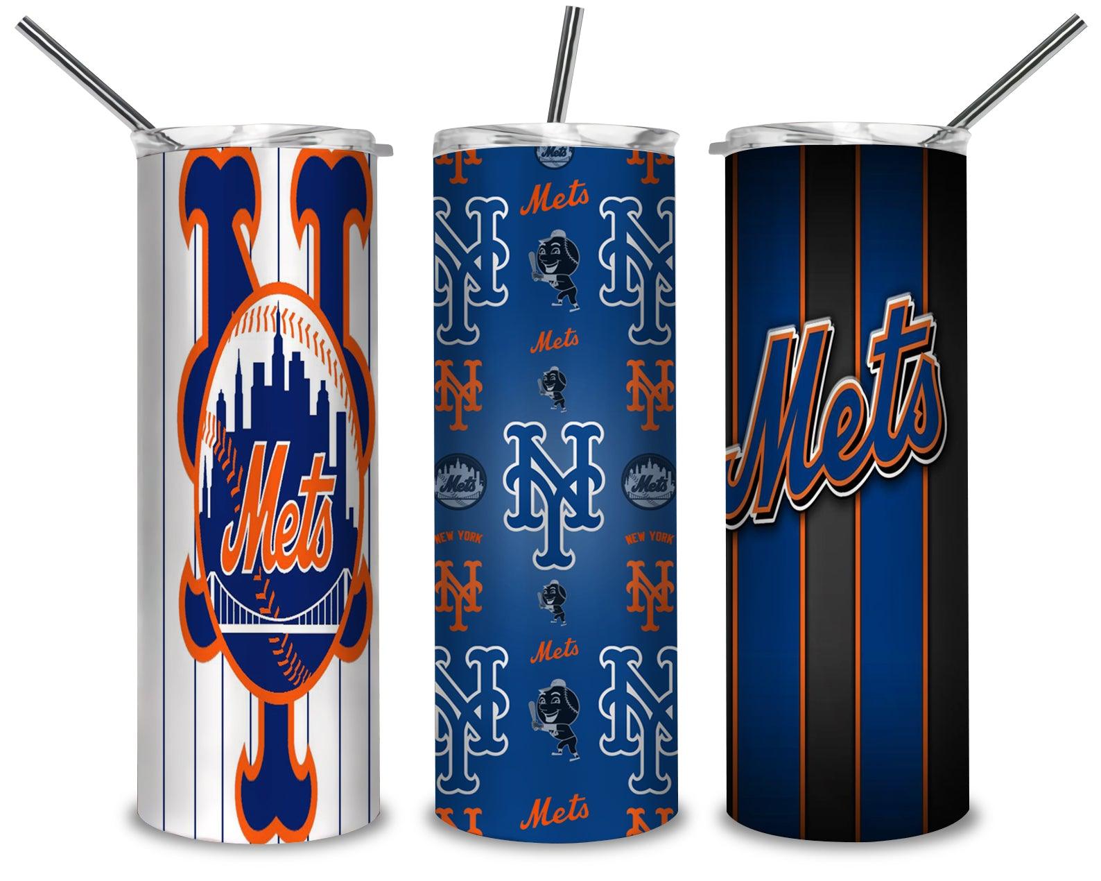 New York Mets PNG, Baseball Sport 20oz Skinny Tumbler Designs PNG, Sublimation Designs PNG - TheDigitalSVG