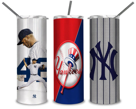 New York Yankees PNG, Baseball Lovers 20oz Skinny Tumbler Designs PNG, Sublimation Designs PNG - TheDigitalSVG