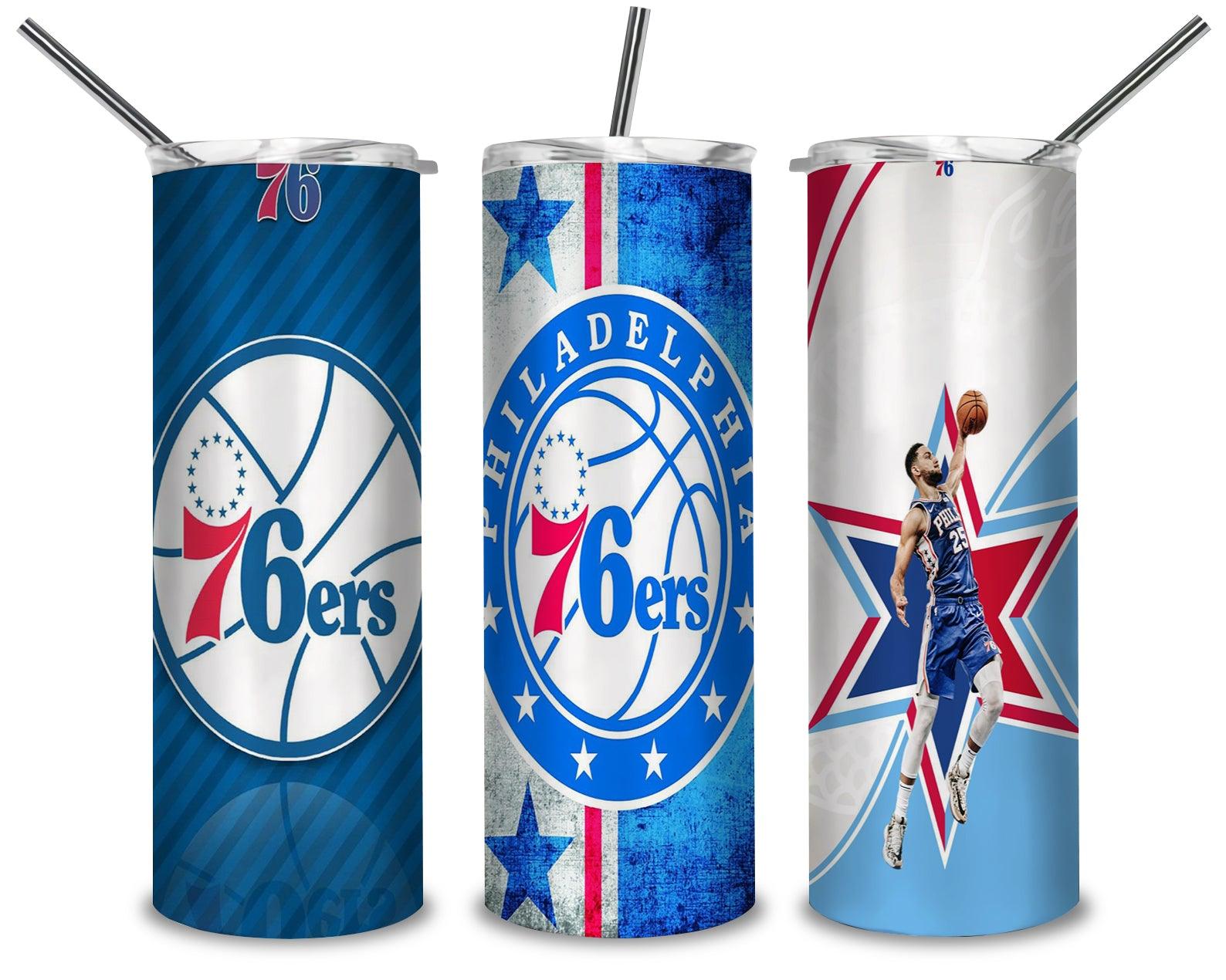 Philadelphia 76ers PNG, Basketball Lovers 20oz Skinny Tumbler Designs PNG, Sublimation Designs PNG - TheDigitalSVG