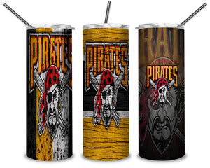 Pittsburgh Pirates PNG, Professional Baseball 20oz Skinny Tumbler Designs PNG, Sublimation Designs PNG - TheDigitalSVG