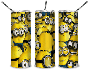Minion Characters PNG, Characters Movie 20oz Skinny Tumbler Designs PNG, Sublimation Designs PNG - TheDigitalSVG